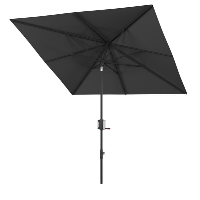Knirps Sonnenschirm "Apoll Black Edition", quadratisch, 240x240 cm, Farbe 100 - black
