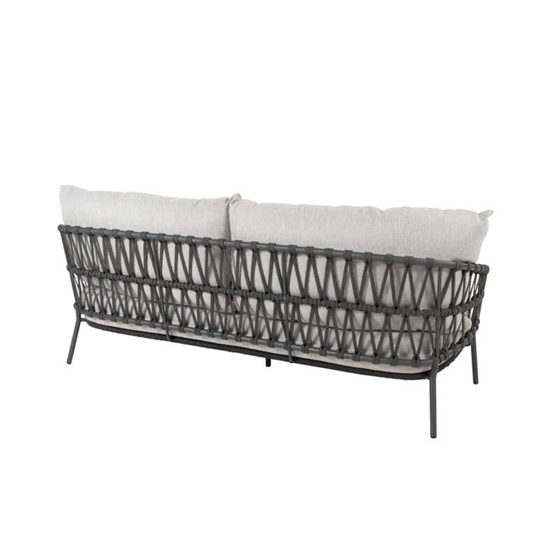 4seasons Outdoor "Calpi" 3er-Loungesofa, Alu anthrazit, Rope anhrazit