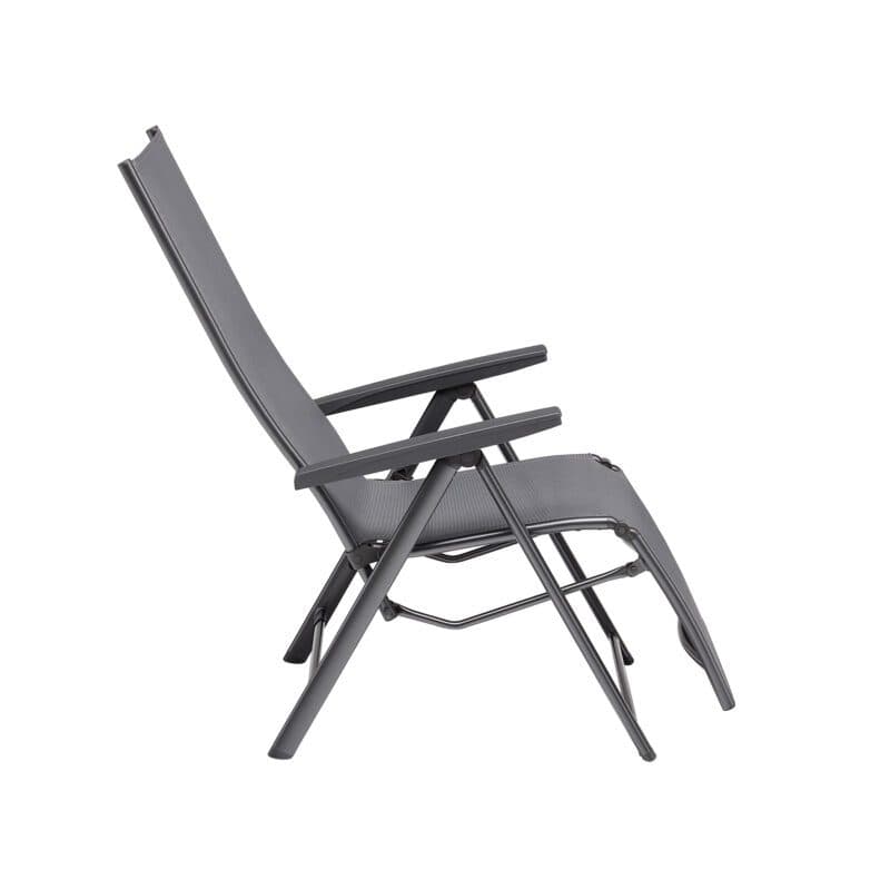 Kettler "Cirrus" Silver-Line Relaxsessel XL, Alu anthrazit, Textilbespannung anthrazit-grau