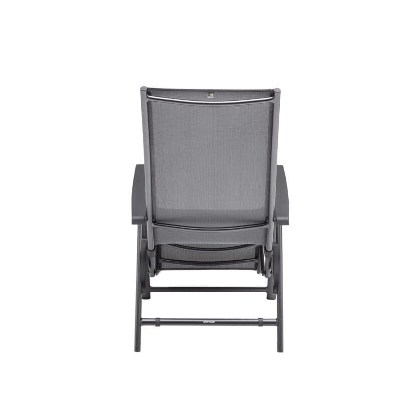Kettler "Cirrus" Silver-Line Relaxsessel XL, Alu anthrazit, Textilbespannung anthrazit-grau