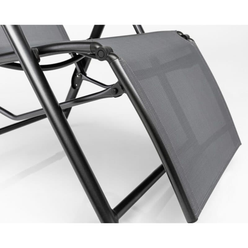 Kettler "Cirrus" Silver-Line Relaxsessel XL, Alu anthrazit, Textilbespannung anthrazit-grau