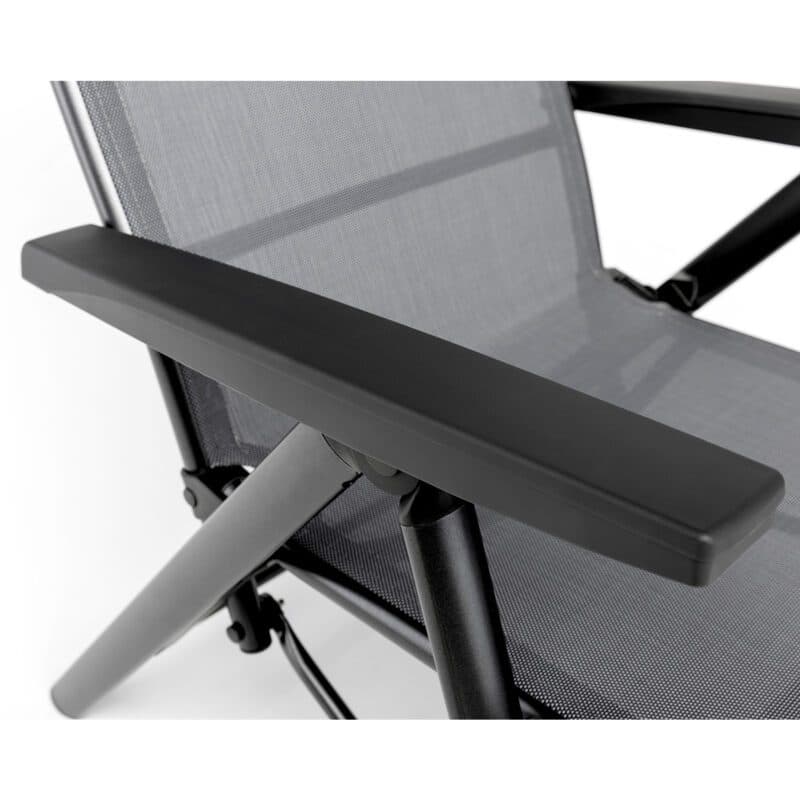 Kettler "Cirrus" Silver-Line Relaxsessel XL, Alu anthrazit, Textilbespannung anthrazit-grau