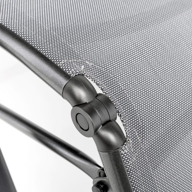 Kettler "Cirrus" Silver-Line Relaxsessel XL, Alu anthrazit, Textilbespannung anthrazit-grau