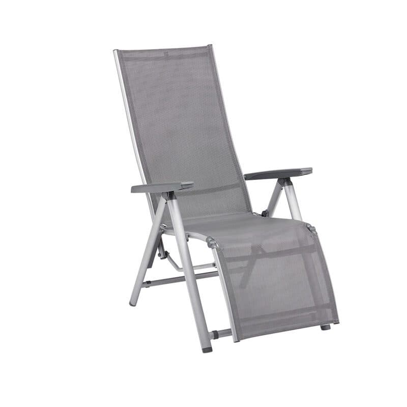 Kettler "Cirrus" Silver-Line Relaxsessel XL, Alu silber, Textilbespannung anthrazit-grau