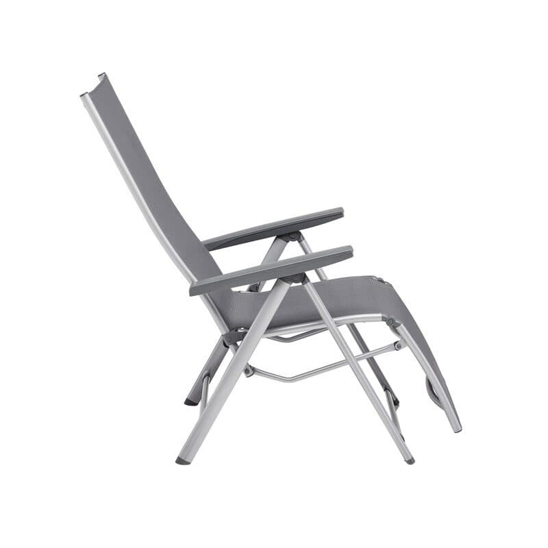 Kettler "Cirrus" Silver-Line Relaxsessel XL, Alu silber, Textilbespannung anthrazit-grau