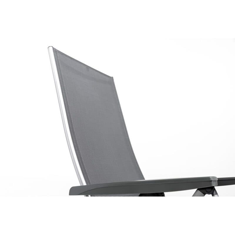 Kettler "Cirrus" Silver-Line Relaxsessel XL, Alu silber, Textilbespannung anthrazit-grau