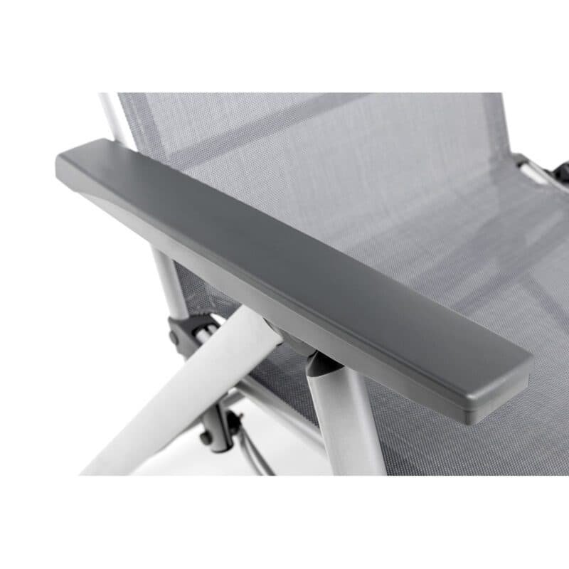 Kettler "Cirrus" Silver-Line Relaxsessel XL, Alu silber, Textilbespannung anthrazit-grau