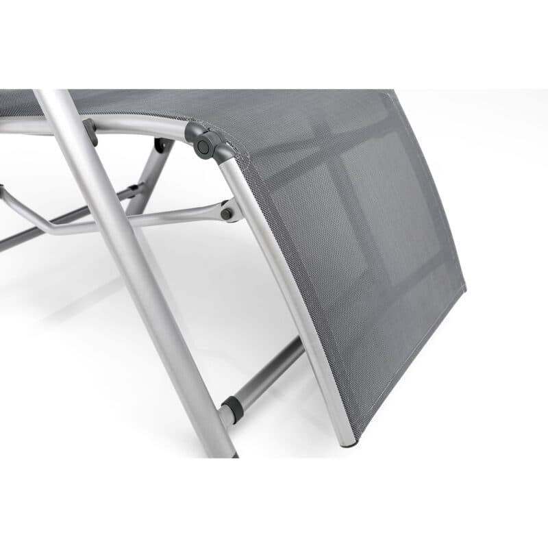 Kettler "Cirrus" Silver-Line Relaxsessel XL, Alu silber, Textilbespannung anthrazit-grau