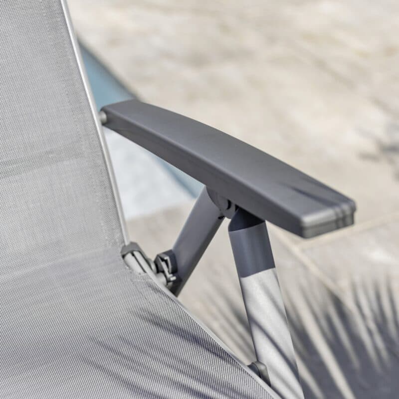 Kettler "Cirrus" Silver-Line Relaxsessel XL, Alu silber, Textilbespannung anthrazit-grau