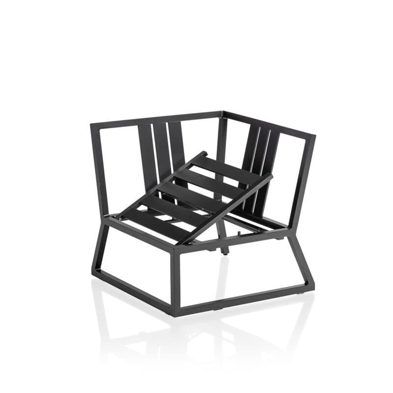 Kettler "Ocean Skid Modular/Ocean Skid City Line" Eckteil, Neigungsverstellung beidseitig, Gestell Aluminium anthrazit, Polster Olefin hellgrau meliert