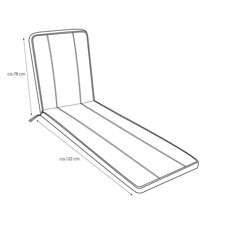 KETTtex Auflage für Gartenliege, 200x60x9 cm