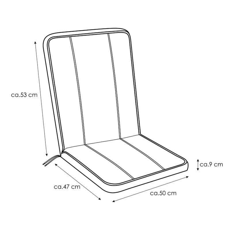 KETTtex Auflage für Stapelsessel, 100x50x9 cm