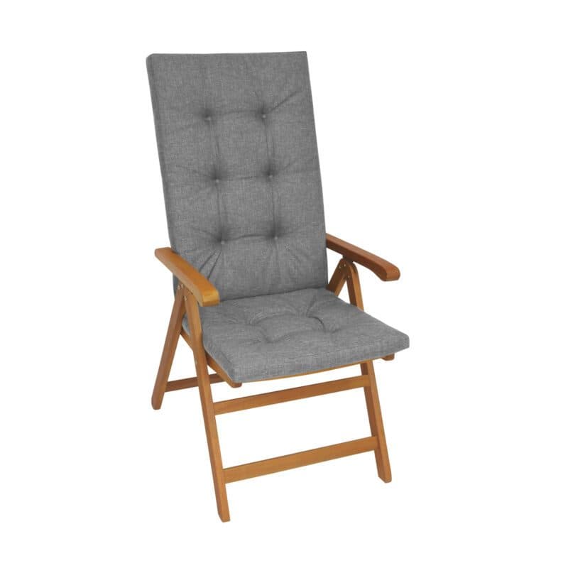 KETTtex Auflage für Hochlehner/Klappsessel, 123x50x5 cm, grau