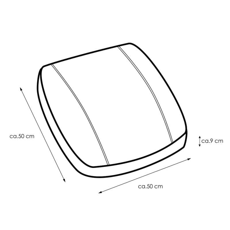 KETTtex Auflage/Sitzkissen, 50x50x9 cm