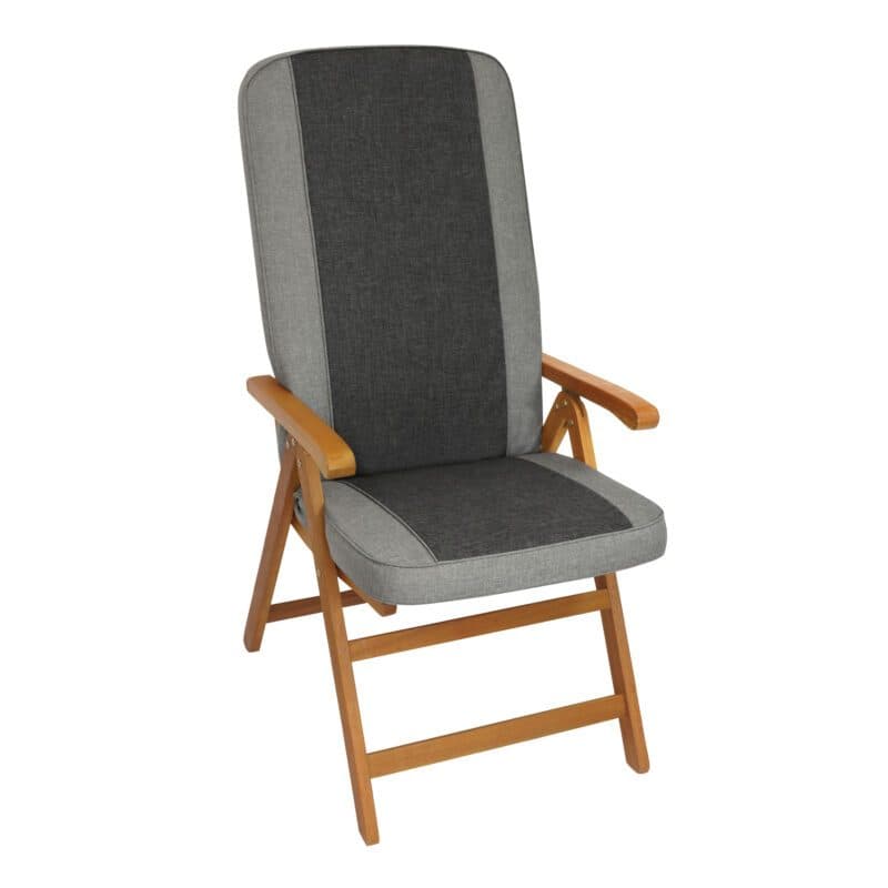 KETTtex Auflage für Hochlehner/Klappsessel, 123x50x9 cm, anthrazit-grau