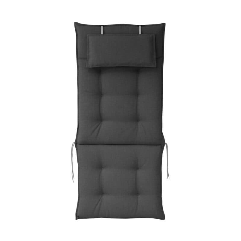 KETTtex Auflage für Hochlehner/Klappsessel, 123x50x7 cm, anthrazit, mit Kopfpolster