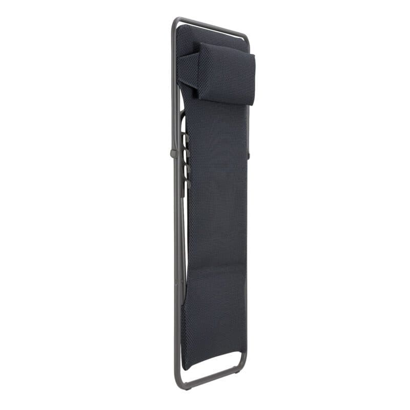 Lafuma Liegestuhl "Maxi Transat Plus BeComfort®", Gestell Stahl titane, Liegefläche BeComfort® dark grey