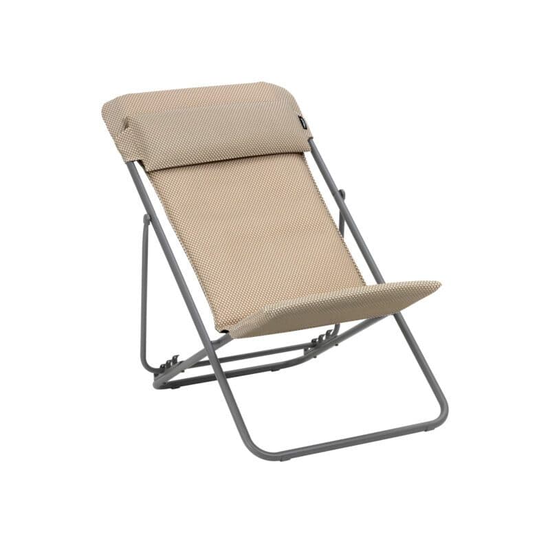 Lafuma Liegestuhl "Maxi Transat Plus BeComfort®", Gestell Stahl titane, Liegefläche BeComfort® moka