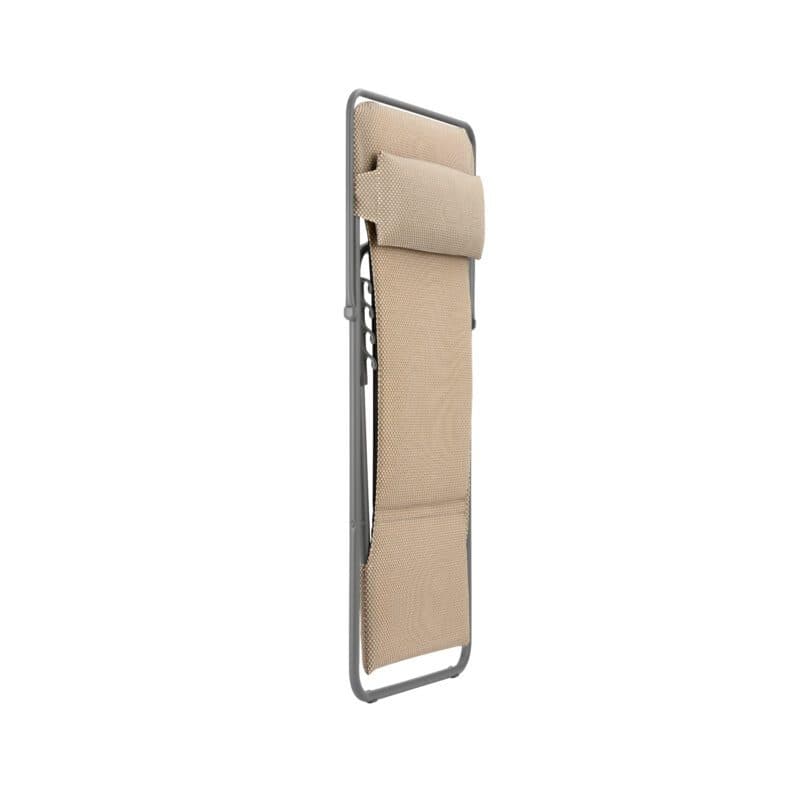 Lafuma Liegestuhl "Maxi Transat Plus BeComfort®", Gestell Stahl titane, Liegefläche BeComfort® moka