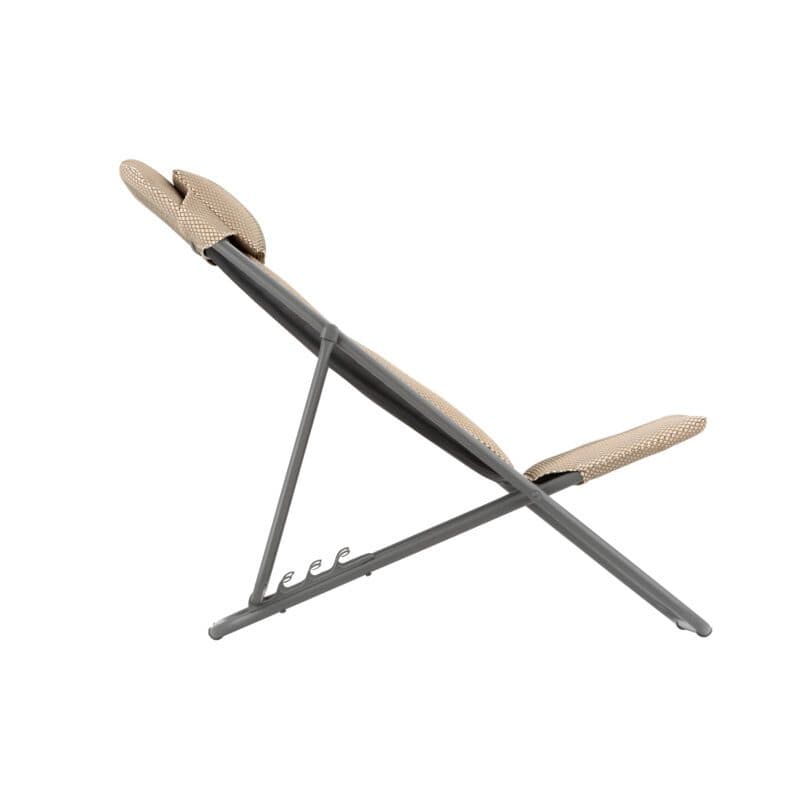 Lafuma Liegestuhl "Maxi Transat Plus BeComfort®", Gestell Stahl titane, Liegefläche BeComfort® moka