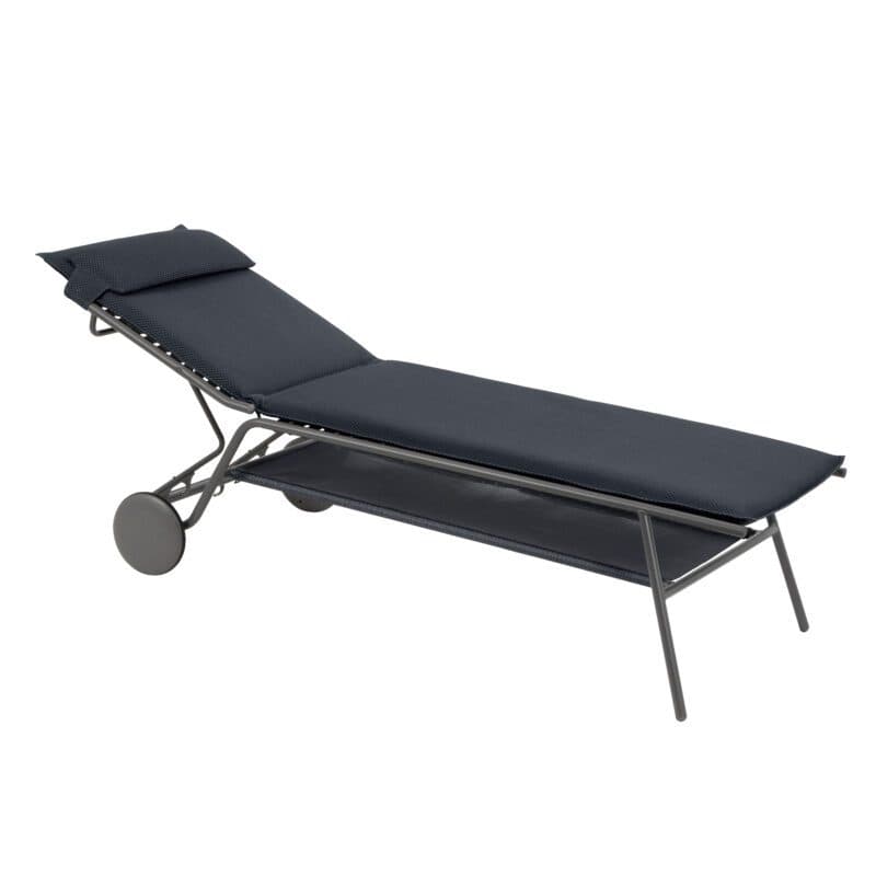 Lafuma Sonnenliege "Miami II BeComfort®" in Komforthöhe, Gestell Stahl titane, Liegefläche BeComfort® dark grey