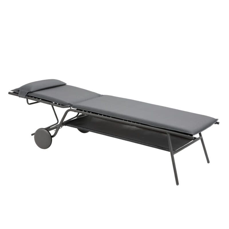 Lafuma Sonnenliege "Miami II BeComfort®" in Komforthöhe, Gestell Stahl titane, Liegefläche BeComfort® silver