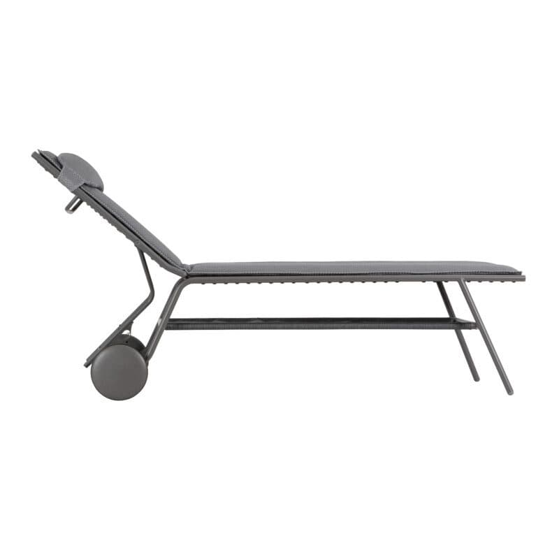 Lafuma Sonnenliege "Miami II BeComfort®" in Komforthöhe, Gestell Stahl titane, Liegefläche BeComfort® silver