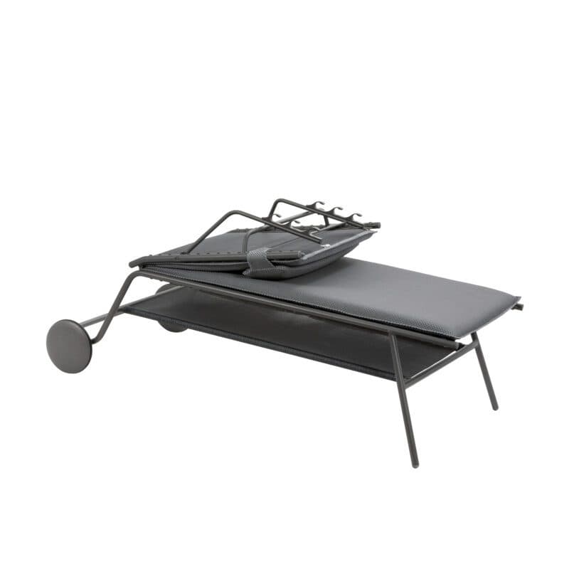 Lafuma Sonnenliege "Miami II BeComfort®" in Komforthöhe, Gestell Stahl titane, Liegefläche BeComfort® silver