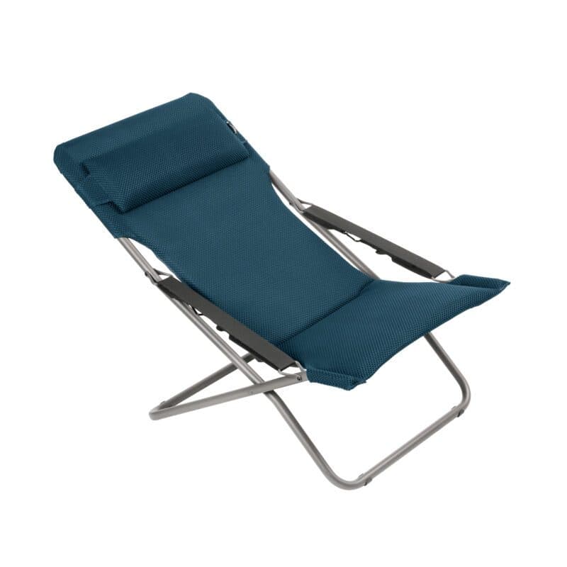 Lafuma "Transabed" Liegestuhl, Gestell Stahl titane, Sitzfläche BeComfort® bleu encre