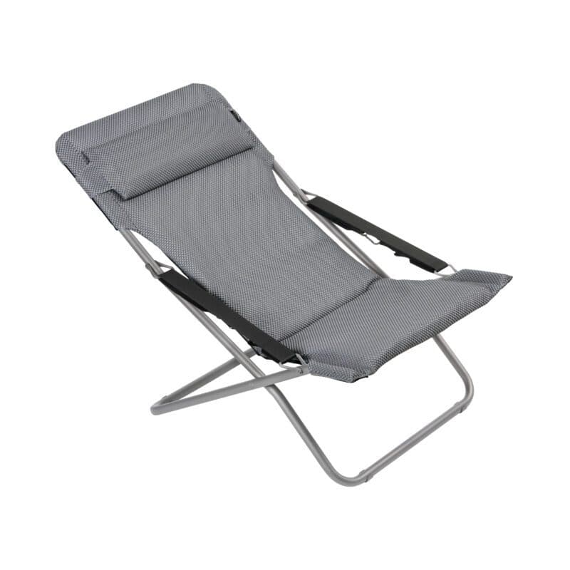 Lafuma "Transabed" Liegestuhl, Gestell Stahl titane, Sitzfläche BeComfort® silver