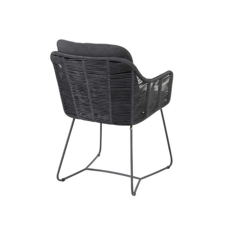 4Seasons Outdoor "Belmond" Diningsessel, Gestell Edelstahl anthrazit, Sitzschale Polyrattan anthrazit, Sitz- und Rückenkissen Olefin