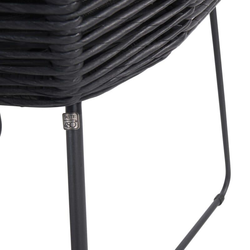 4Seasons Outdoor "Belmond" Diningsessel, Gestell Edelstahl anthrazit, Sitzschale Polyrattan anthrazit, Sitz- und Rückenkissen Olefin, Detail Gestell