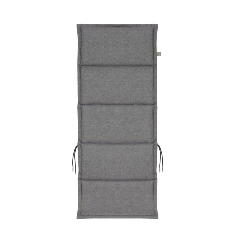 KETTtex Auflage für Hochlehner/Klappsessel, 123x50x3 cm, grau, mit Quersteppung & Reißverschluss