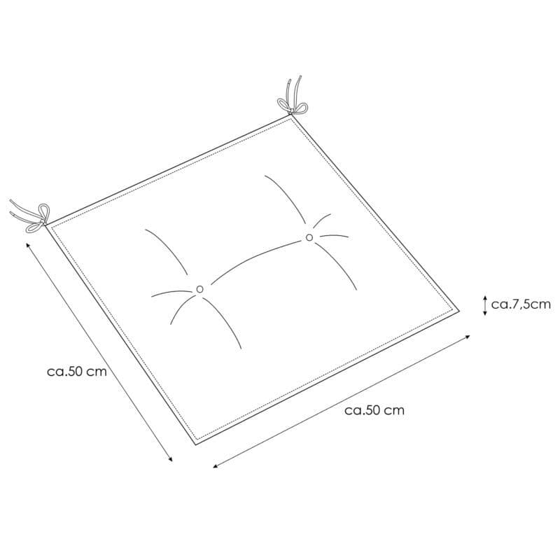 KETTtex Auflage/Sitzkissen, 50x50x7 cm