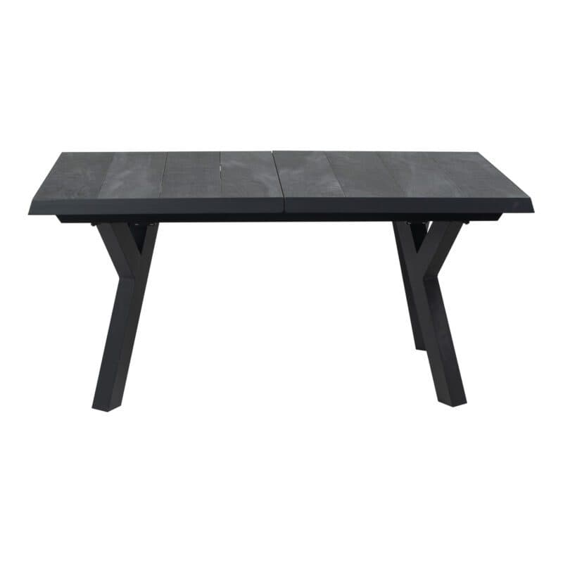 Lesli Living “Castilla“ Ausziehtisch, Gestell Aluminium charcoal, Tischplatte Keramik wood grey, 163/203x93 cm