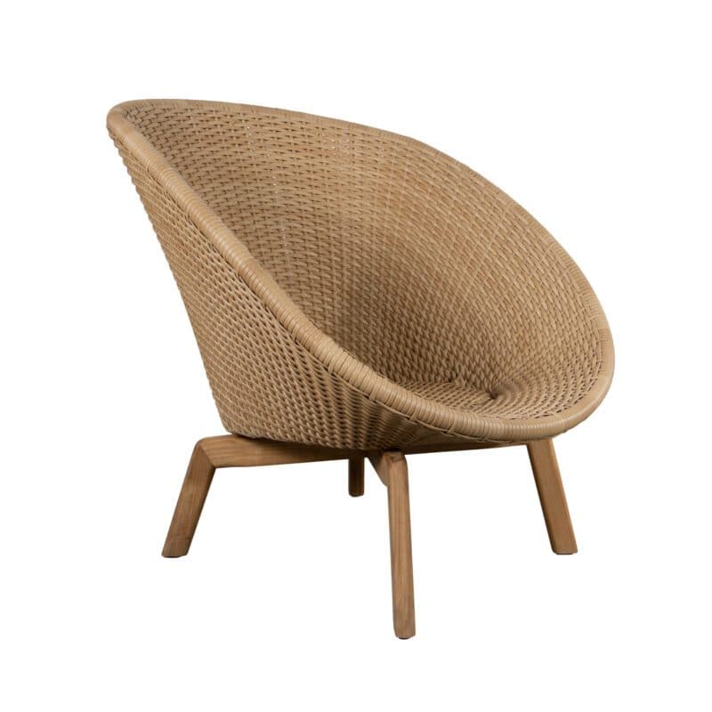 Cane-line "Peacock" Loungesessel, Gestell Teakholz, Geflecht Flat Weave natur