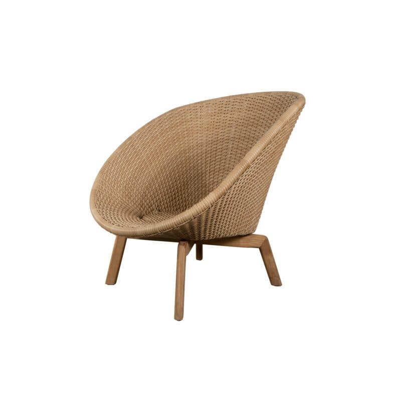 Cane-line "Peacock" Loungesessel, Gestell Teakholz, Geflecht Flat Weave natur