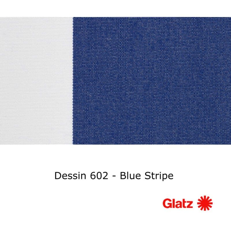 GLATZ Stoffmuster Dessin 602 Blue Stripe