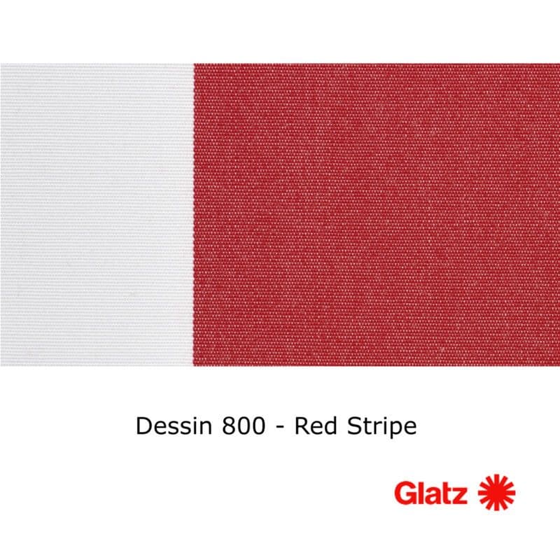 GLATZ Stoffmuster Dessin 800 Red Stripe