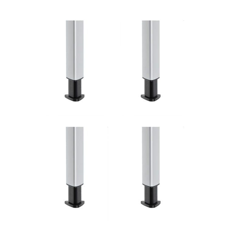 Kettler Fußkappen-Set mit Höhenverstellung für Tisch Edge, Alu silber