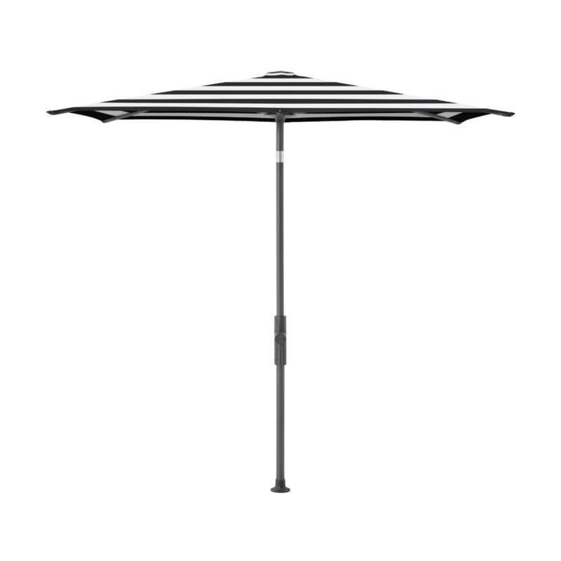 Glatz "Twist", Sonnenschirm, Gestell anthrazit, rechteckig, Dessin 810 - Black Stripe (© by GLATZ AG, Schweiz)