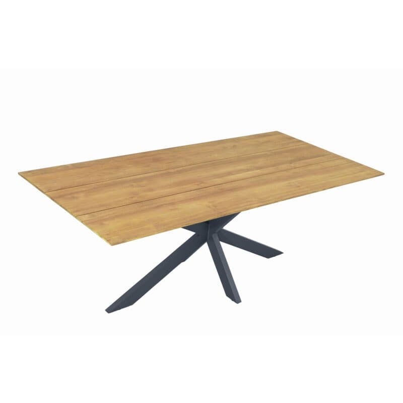 CASA DOMA "Alcamo" Gartentisch, Gestell Edelstahl anthrazit, Tischplatte Teakholz