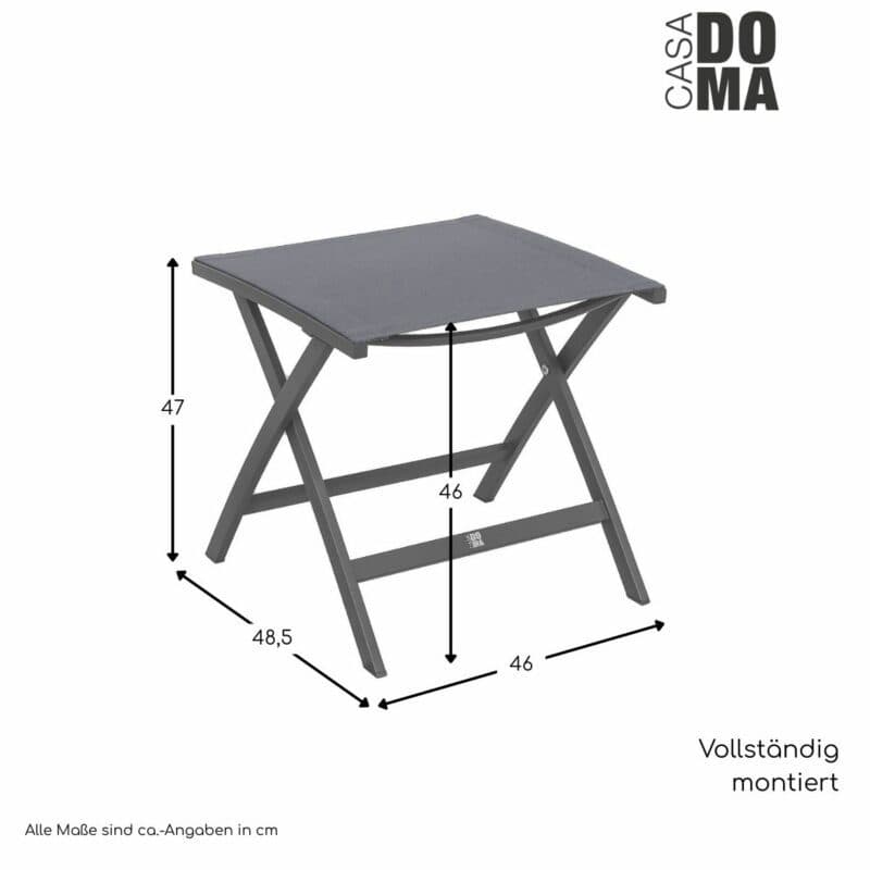 CASA DOMA "Mineo" Fußhocker Sunproof, Maße in cm