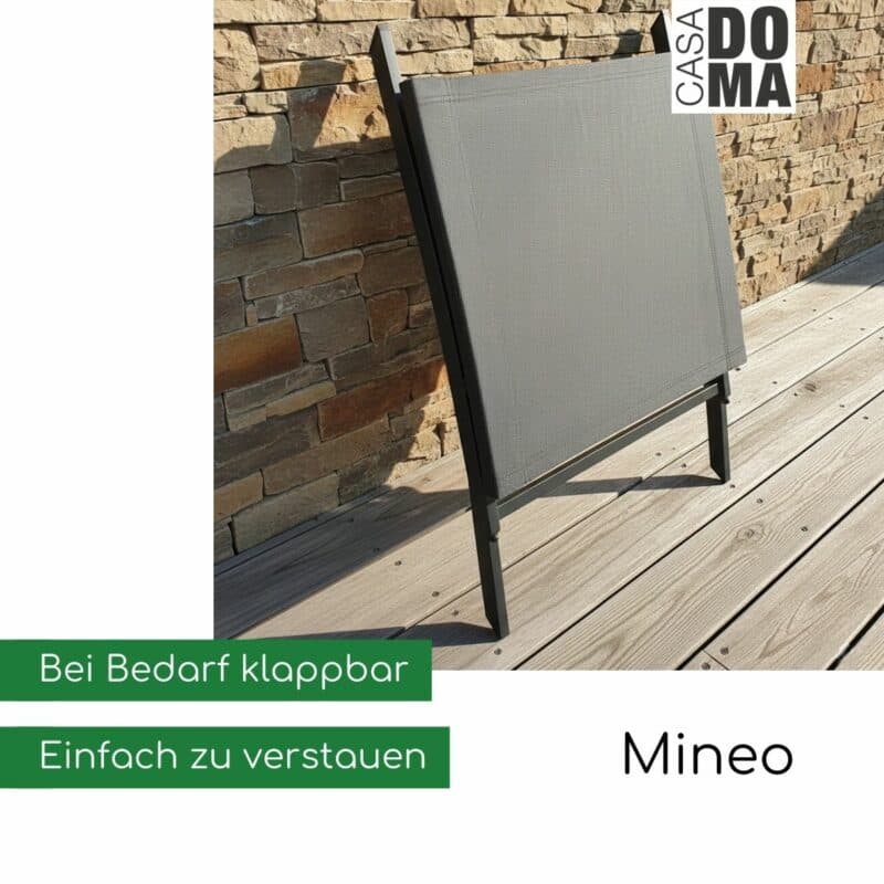 CASA DOMA "Mineo" Klapphocker Edelstahl anthrazit (Bild KI-generiert)