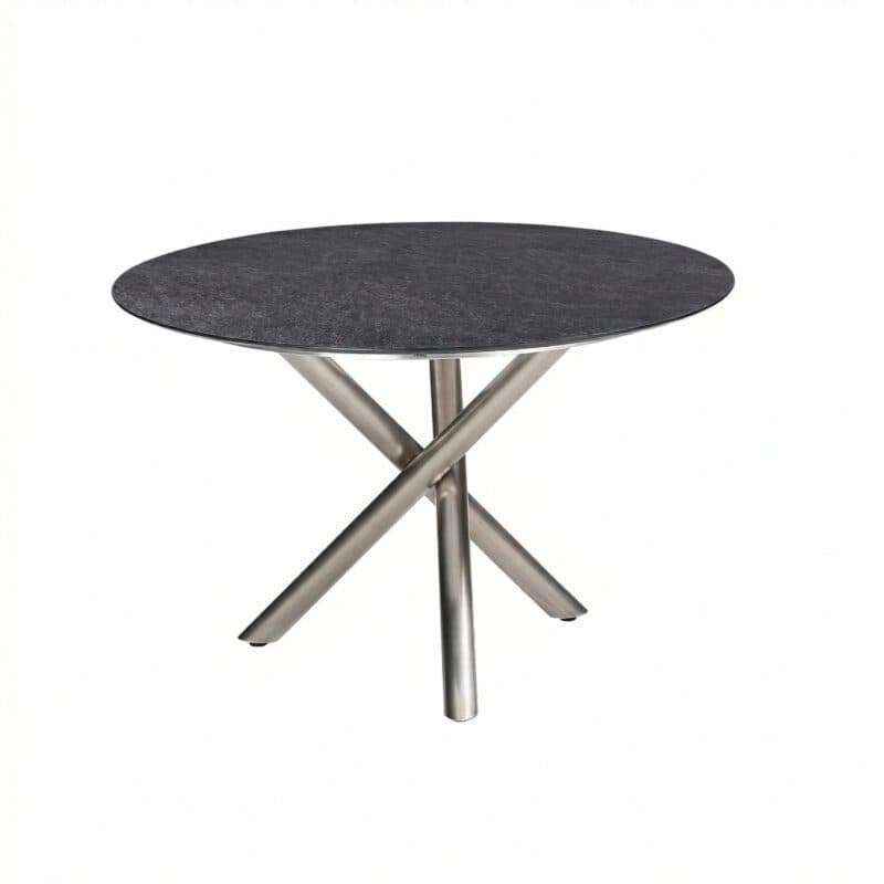 CASA DOMA "Perano" Gartentisch, Gestell Edelstahl, Tischplatte HPL Scivaro Schiefer (Bild KI-generiert)