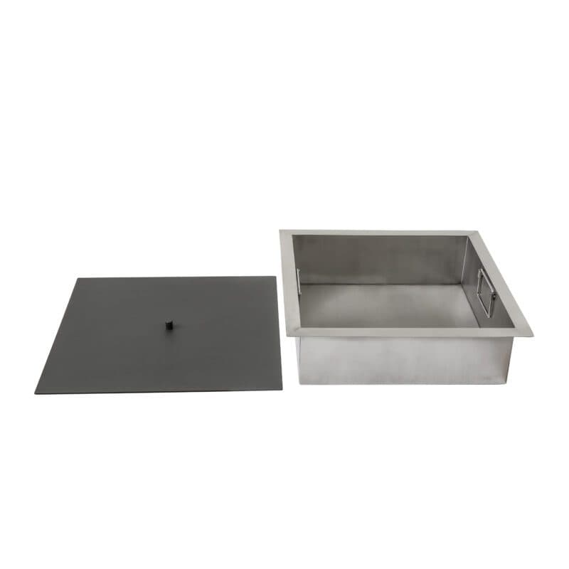 CASA DOMA "Siderno" Flaschenkühler, Edelstahl mit Abdeckplatte, Edelstahl anthrazit