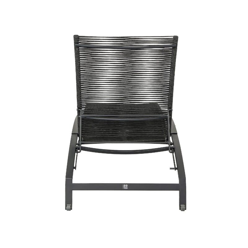 CASA DOMA "Mineo" Sonnenliege, Gestell Edelstahl anthrazit, Liegefläche Rope anthrazit, Armlehnen Alu anthrazit