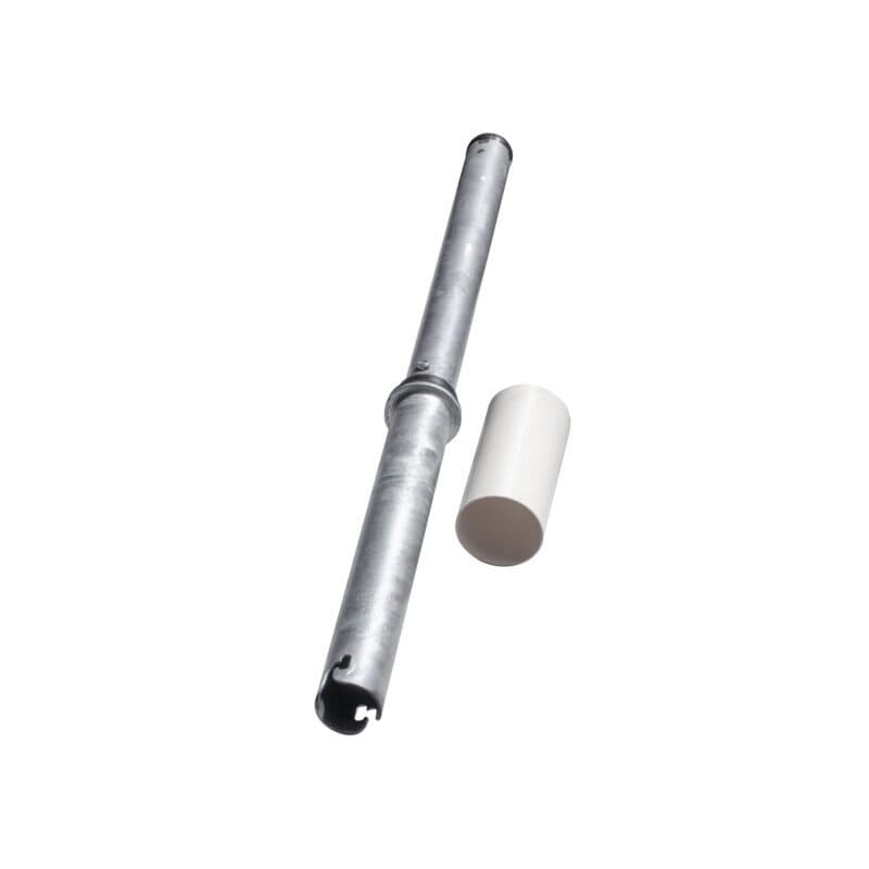 Glatz Übergangsrohr Stahl verzinkt inkl. Abdeckung in matt weiss, für Sonnenschirm Twist (© by GLATZ AG, Schweiz)