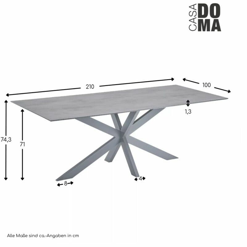 CASA DOMA "Alcamo" Gartentisch, Maße in cm