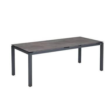 CASA DOMA "Carini" Gartentisch 210x100 cm, Gestell Edelstahl anthrazit, Tischplatte HPL Chromix bronze